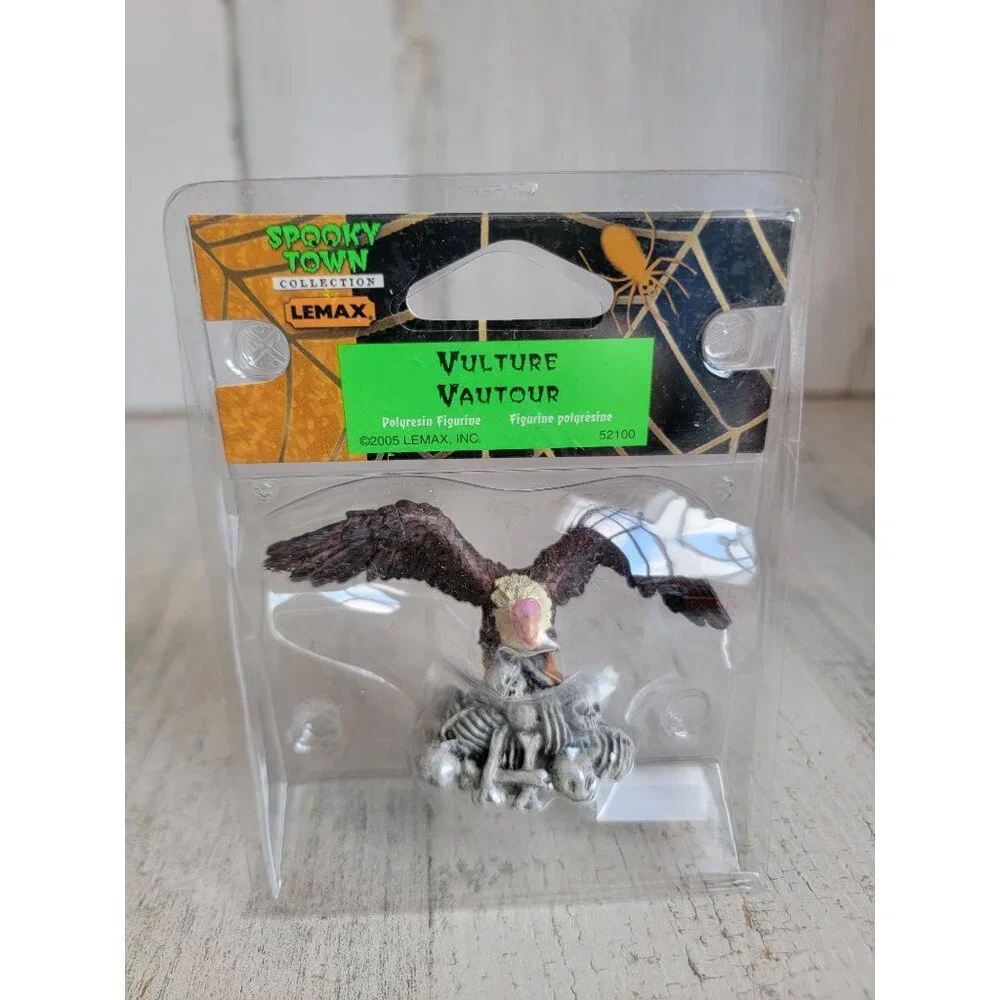 Lemax spooky town‎ Vulture birds scary bones vintage